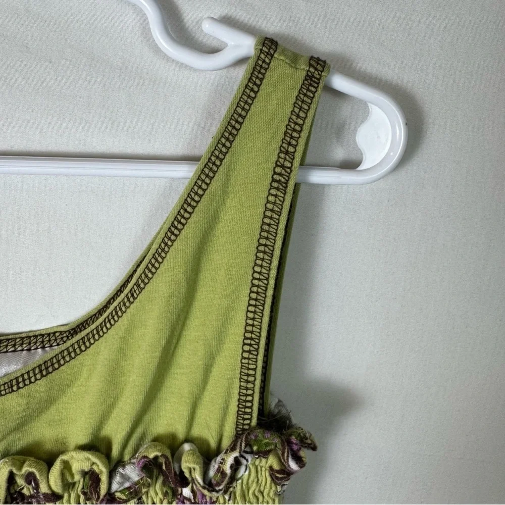 Sweet Heart Rose Green Brown Sleeveless Sundress Girls Size 12